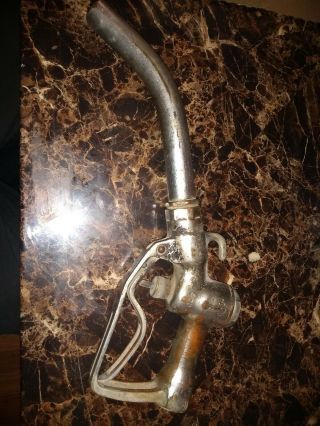 Vintage/antique Opw 400 Brass Gas Pump Nozzle Oil Usa Handle Cin