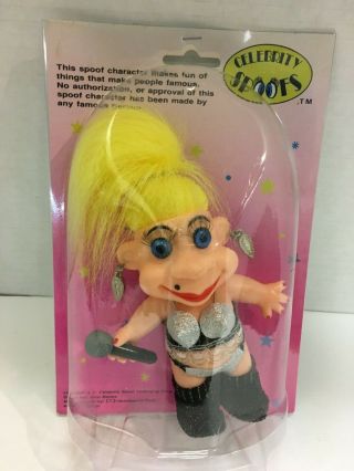 Vintage 1992 Celebrity Spoofs Madonna Troll Doll Package