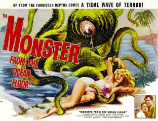Rare 16mm Feature: Monster From The Ocean Floor (roger Corman 