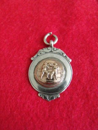 Vintage Silver,  Gold Fob/pendant,  Boxing S.  Y.  C.  Bantam Weight Runner Up 1939