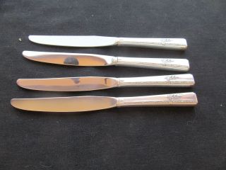 Oneida Prestige Silverplate Grenoble Flatware 4 Dinner Knives 9 1/4 "