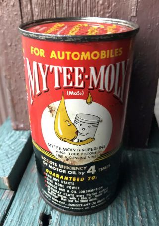 Vintage Mytee Molly Engine Treatment For Automobiles Rare 1953 Full Nos