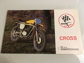Rare Vintage Moto Gori Moped 50 125 Moto Cross Racing Brochure Barn Find Parts