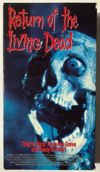 Return Of The Living Dead Rare & Oop Horror Movie Hemdale Home Video Release Vhs