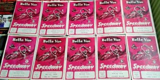 Speedway Programmes Belle Vue (19) Very Rare From 1965/66 In