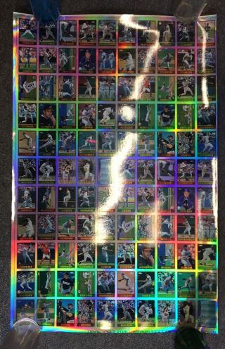 Vintage Topps Baseball Pre Production Stripping Grid Sheet Rare One Of A Kind