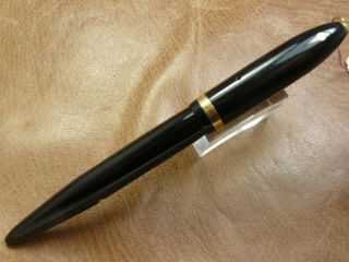 Sheaffer Wd Lifetime Lever Fill Ring Top Fountain Pen In Black 5.  75  Long Rare