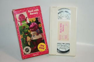 Rock With Barney Sing Along Baby Bop - 1990 Vhs - Rare