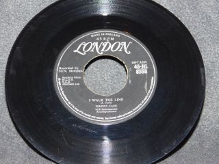 Johnny Cash " I Walk The Line " 7 " 45 Single Rare Uk Silver/black London Hear Mp3