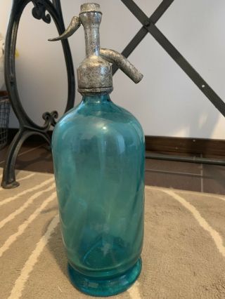 Rare Vintage Antique Glass Seltzer Water Bottle 3