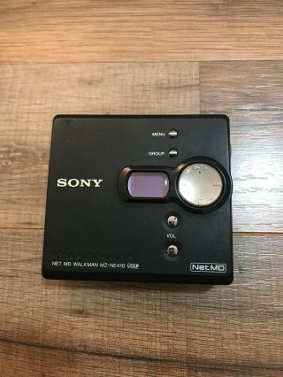 Vintage Sony Walkman Mz - Ne410 Net Md Minidisc Player Black Rare &