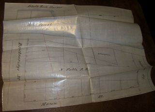 Vintage Hand Drawn Street Map Buffalo Ny Breckenridge Mason Auburn St Erie Canal