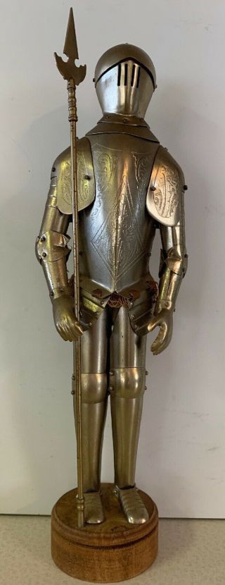 Rare Vintage Medieval Knight In Shining Armor 11 1/2” Tall