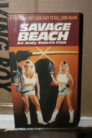 1990 Andy Sidaris Film Savage Beach Vhs Malibu Bay Film Dona Spier Rare