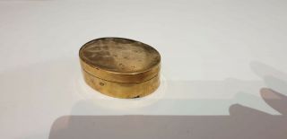 ANTIQUE RARE 19TH C CHINESE BRONZE/BRASS INK BOX WITH CALLIGRAPHY 3