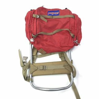 Vintage Jansport K2 External Frame Hiking Camping Backpack Red Rare Small