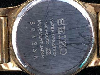 Vintage Ladies Seiko Quartz Gold Tone 1N01 - 0GD0 Watch Battery 3