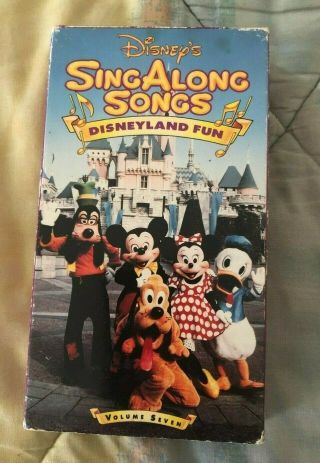 Disneys Sing Along Songs Volume Seven 7 Disneyland Fun VHS RARE 2