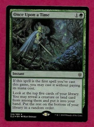 Foil Once Upon A Time X1 Mtg Throne Of Eldraine Prerelease Stamped Foil