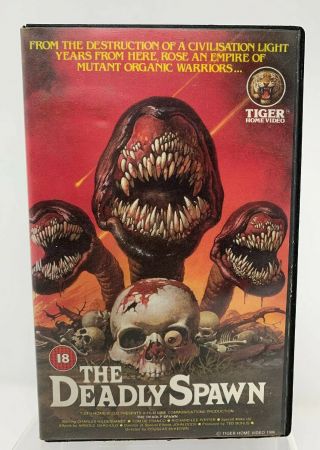 Vintage Tiger Video The Deadly Spawn Vhs Clamshell Shape Horror Rare