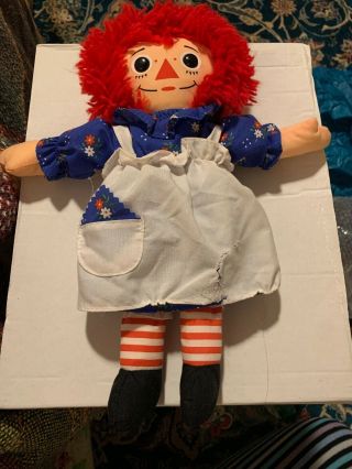 12 " Vintage Playskool Raggedy Ann Cloth Doll 1987