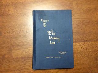 Rare 1940 Book The Mailing List Infantry School Fort Benning Georgia Army Xix