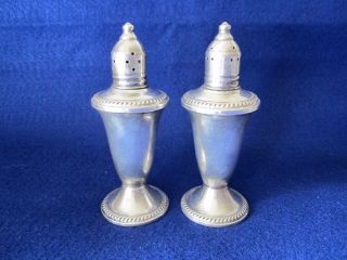 Antique Weighted Sterling Silver Salt And Pepper Shakers Set By Duchin Creations