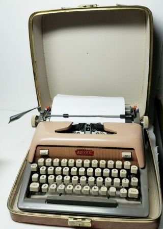 Antique 1960 Pink Royal Quiet Deluxe Futura 800 Model Vintage Typewriter