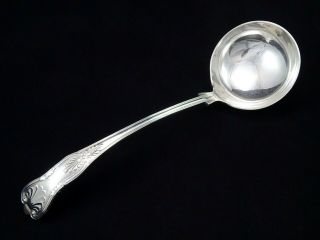 Large Vintage Silver Plated Kings Pattern 13 " Soup Stew Punch Ladle Sheffield
