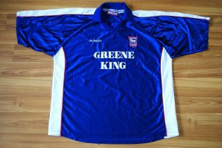 Vintage Ipswich Town England Home Football Shirt Jersey 1999 - 2000 - 2001 Xxl Rare