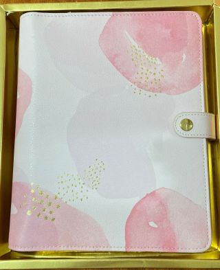 Kikki K Large Planner A5 Leather Pink Lavender Gold Thrive Limited Edition - Rare