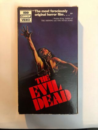 The Evil Dead Vhs Rare Horror Gore Hbo Cannon Video Bruce Campbell Sam Raimi