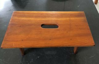 Vintage Wood Step Stool Childs Bench Small 4 1/2” High X 14” X 8”