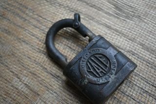 Antique Brass Padlock Made By Yale & Towne For Chicago Division,  No Key