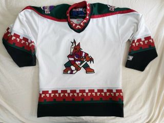 Vintage Phoenix Coyotes Hockey Jersey Nhl Ccm Youth L Xl 90s Rare Men’s Small S