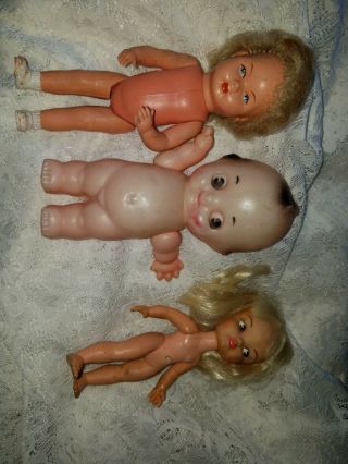 3 Creepy Vintage Halloween Horror Dolls