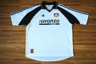 Bayer 04 Leverkusen 2000 2001 Away Football Shirt Jersey Adidas Size Xxl Rare