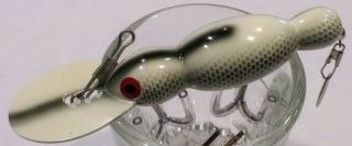 Vintage Bomber Bait Co.  " Waterdog / Water Dog " Lure Striped/scale / Red Belly
