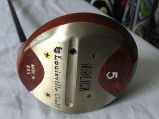 Rare Louisville Golf Persimmon 5wd Niblick With S Flex Shaft