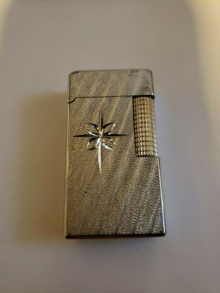 Maruman Pocket Lighter Made In Japan Silver Antique Collectible Vintage