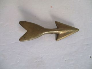 Brass / Bronze Harpoon Dart Tip Point for Big Fish / Nautical Theme Paperweight 2