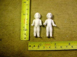2 X Excavated Vintage Victorian Frozen Charlotte Doll 1.  8 Inch Age 1860 A 13989
