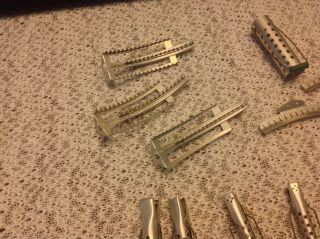 Vintage Aluminum finger Wave Hair Clips 1940 ' s Goody Solo Tip - Top 3 RARE ones 2