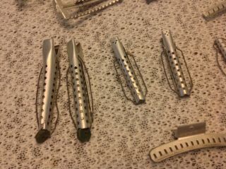 Vintage Aluminum finger Wave Hair Clips 1940 ' s Goody Solo Tip - Top 3 RARE ones 3