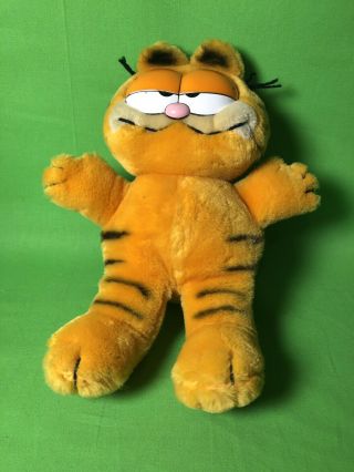 9 " Vintage 1981 Dakin Stuffed Animal Plush Garfield Orange Cat Toy Rare Htf Cute