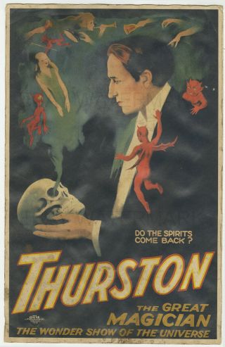 1930 Thurston The Great Magician Vintage Advertising Poster 11 X 17