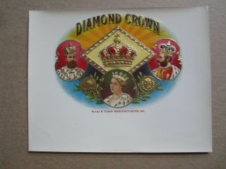 Old Antique - Diamond Crown - Inner Cigar Label - Kings And Queen