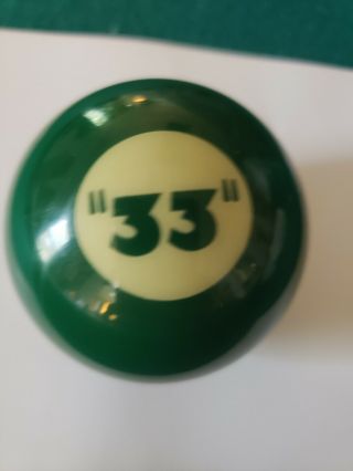 Rare Vintage Rolling Rock “33” Pool Ball - Cue Ball 1980’s 1990’s