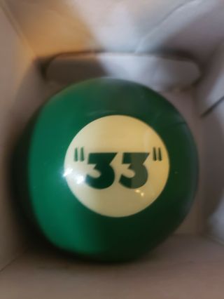 RARE VINTAGE Rolling Rock “33” pool Ball - cue ball 1980’s 1990’s 2