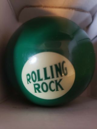 RARE VINTAGE Rolling Rock “33” pool Ball - cue ball 1980’s 1990’s 3